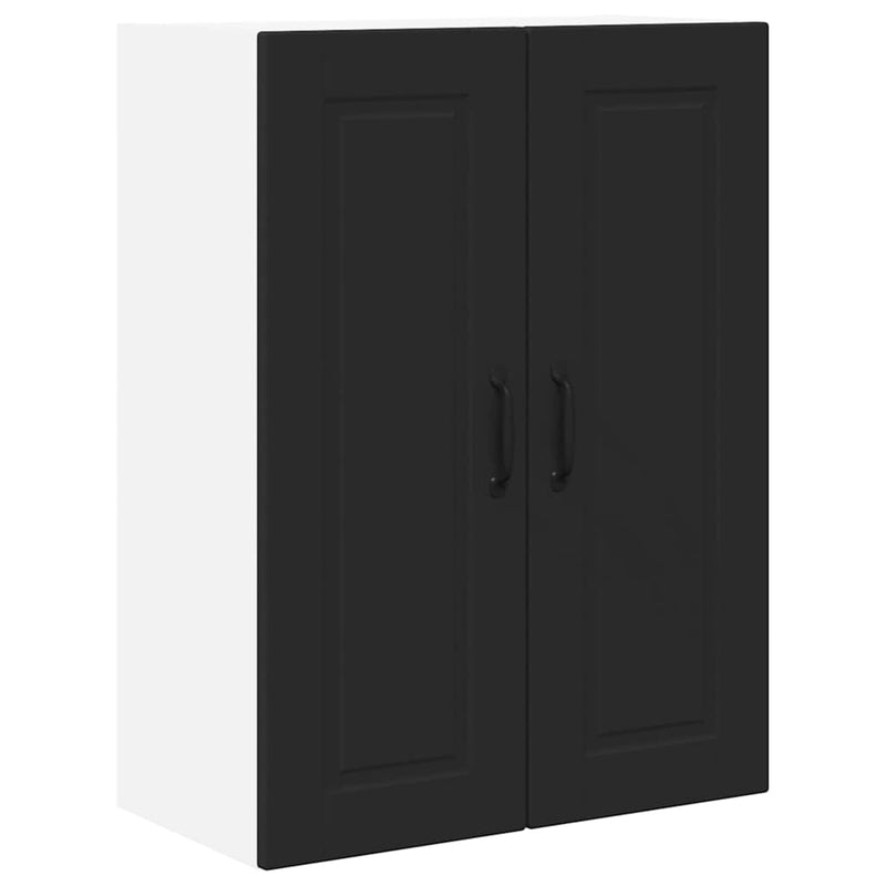 vidaXL Kitchen Cabinet with Door Black 60 x 31 x 80 cm Engineered Wood