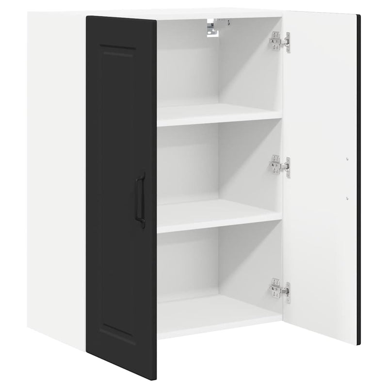 vidaXL Kitchen Cabinet with Door Black 60 x 31 x 80 cm Engineered Wood