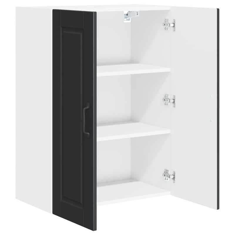 vidaXL Kitchen Cabinet with Door Black 60 x 31 x 80 cm Engineered Wood