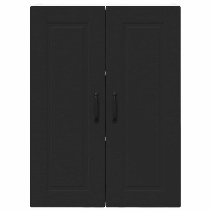 vidaXL Kitchen Cabinet with Door Black 60 x 31 x 80 cm Engineered Wood