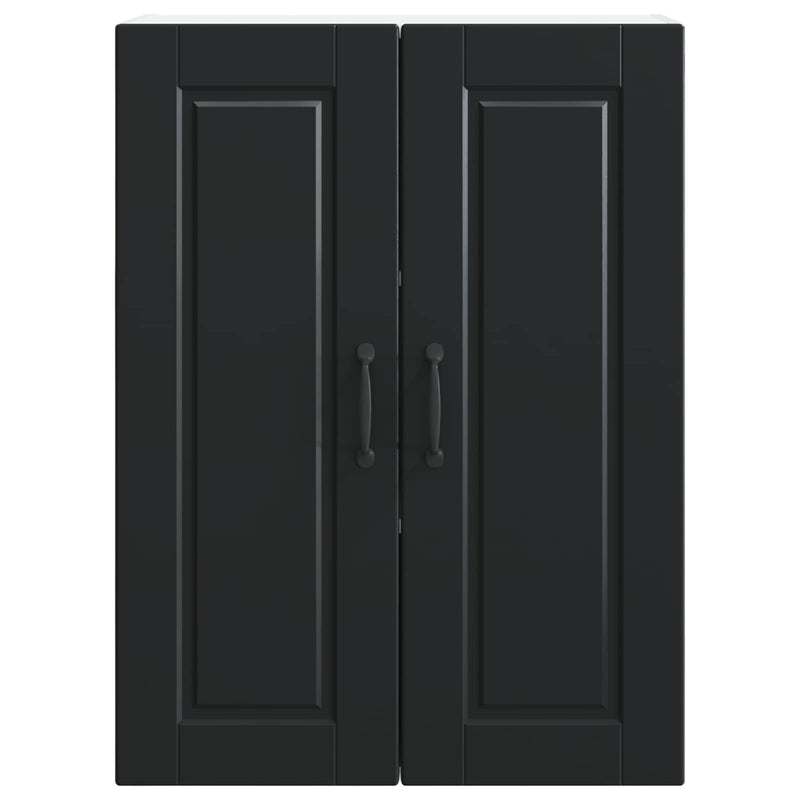 vidaXL Kitchen Cabinet with Door Black 60 x 31 x 80 cm Engineered Wood