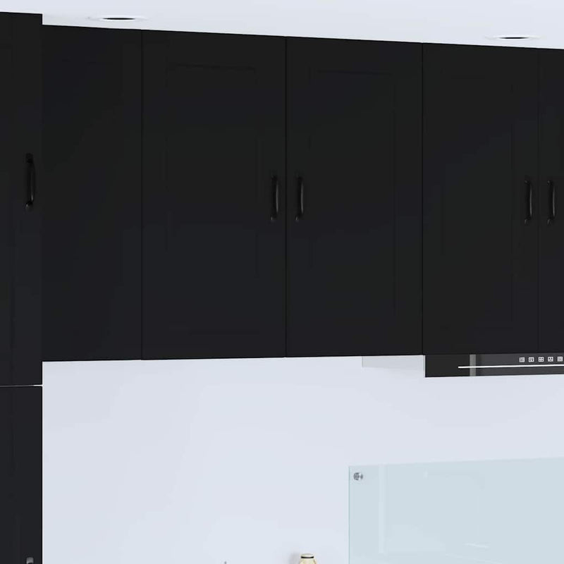 vidaXL Kitchen Cabinet with Door Black 80 x 31 x 80 cm Engineered Wood
