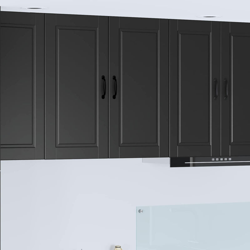 vidaXL Kitchen Cabinet with Door Black 80 x 31 x 80 cm Engineered Wood