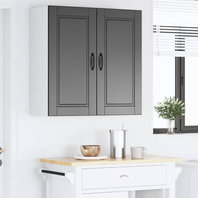 vidaXL Kitchen Cabinet with Door Black 80 x 31 x 80 cm Engineered Wood