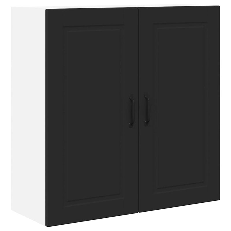 vidaXL Kitchen Cabinet with Door Black 80 x 31 x 80 cm Engineered Wood