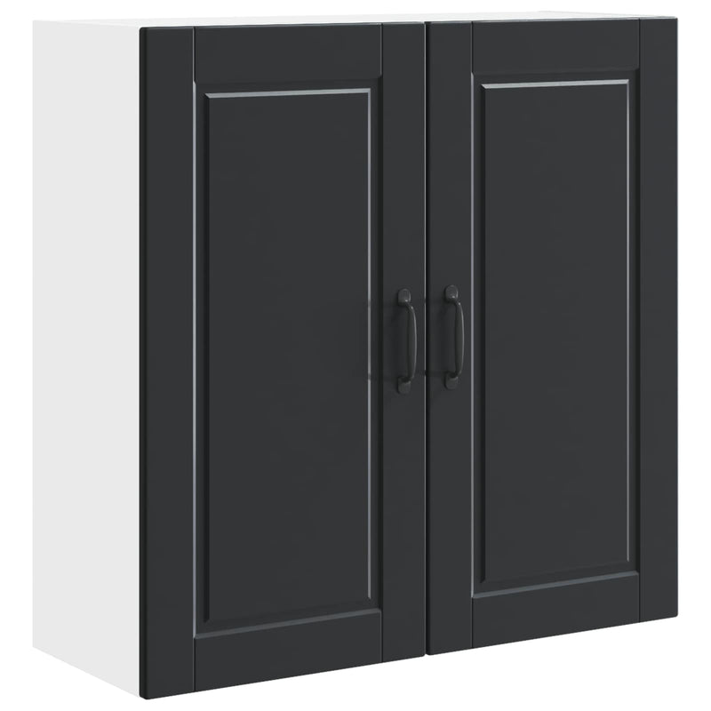 vidaXL Kitchen Cabinet with Door Black 80 x 31 x 80 cm Engineered Wood
