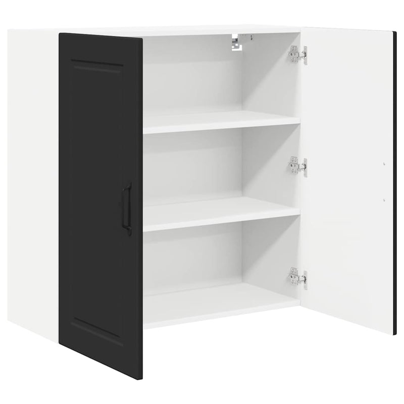 vidaXL Kitchen Cabinet with Door Black 80 x 31 x 80 cm Engineered Wood