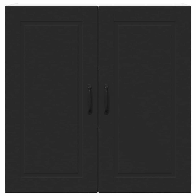 vidaXL Kitchen Cabinet with Door Black 80 x 31 x 80 cm Engineered Wood