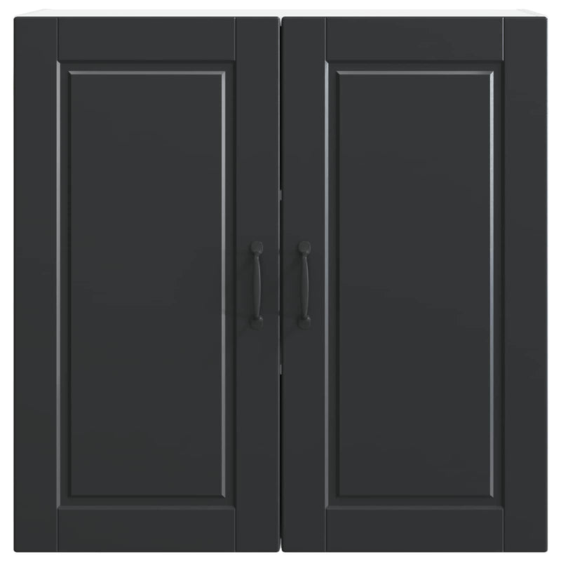 vidaXL Kitchen Cabinet with Door Black 80 x 31 x 80 cm Engineered Wood