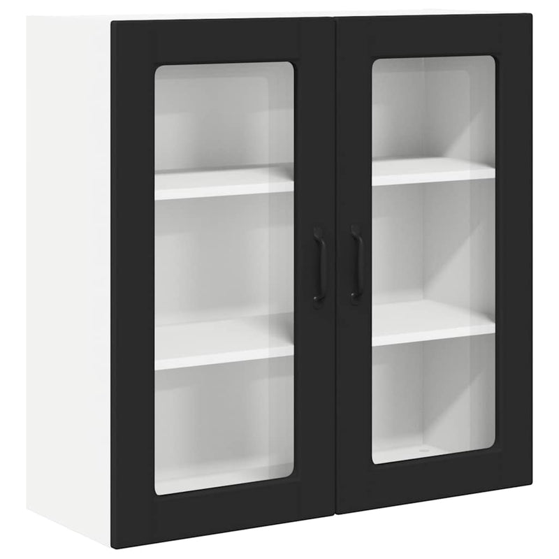 vidaXL Kitchen Cabinet with Door Black 80 x 31 x 80 cm Engineered Wood