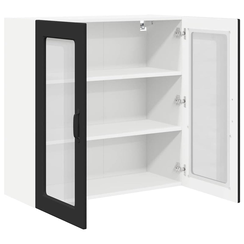 vidaXL Kitchen Cabinet with Door Black 80 x 31 x 80 cm Engineered Wood