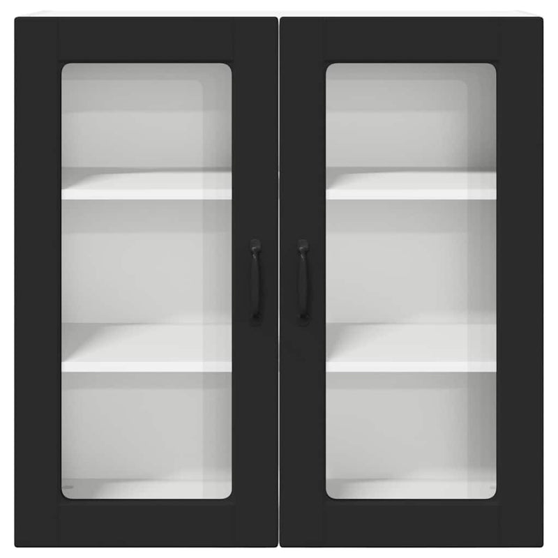 vidaXL Kitchen Cabinet with Door Black 80 x 31 x 80 cm Engineered Wood