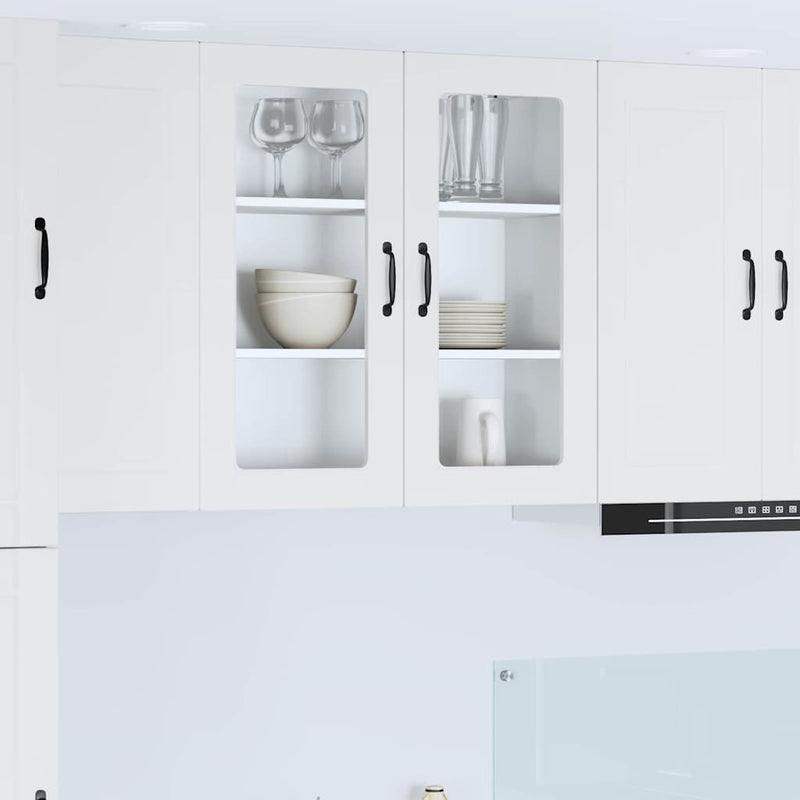 vidaXL Kitchen Cabinet with Shelf High Gloss White 80 x 31 x 80 cm