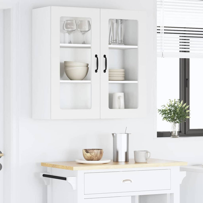 vidaXL Kitchen Cabinet with Shelf High Gloss White 80 x 31 x 80 cm