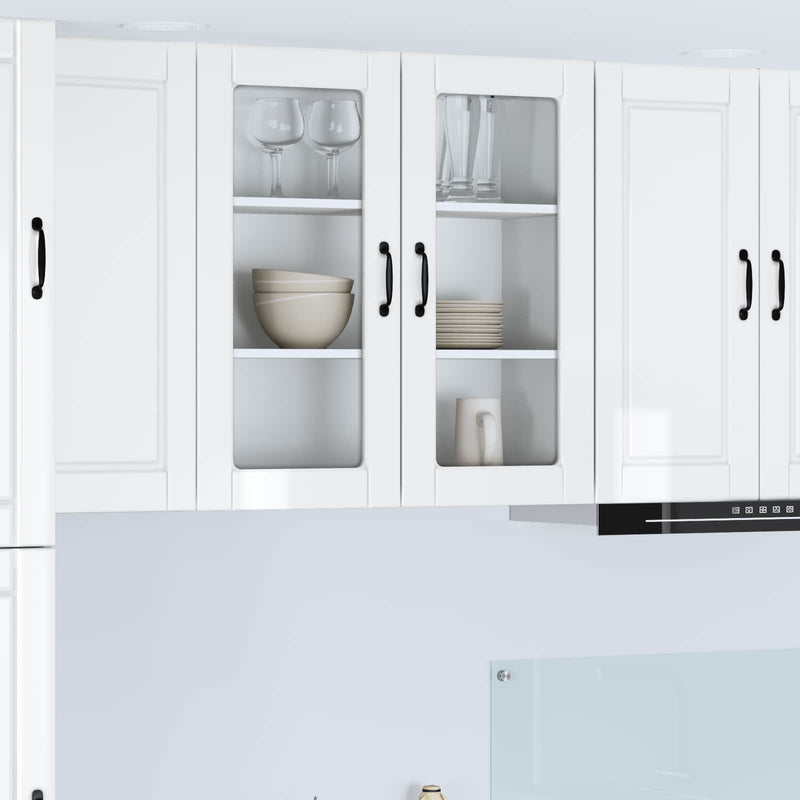 vidaXL Kitchen Cabinet with Shelf High Gloss White 80 x 31 x 80 cm