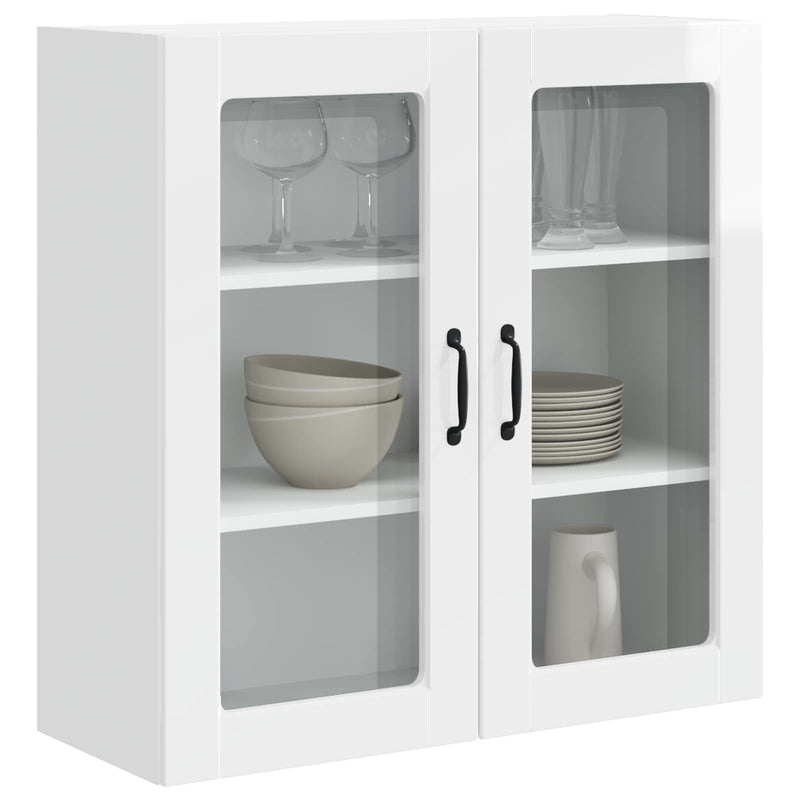 vidaXL Kitchen Cabinet with Shelf High Gloss White 80 x 31 x 80 cm