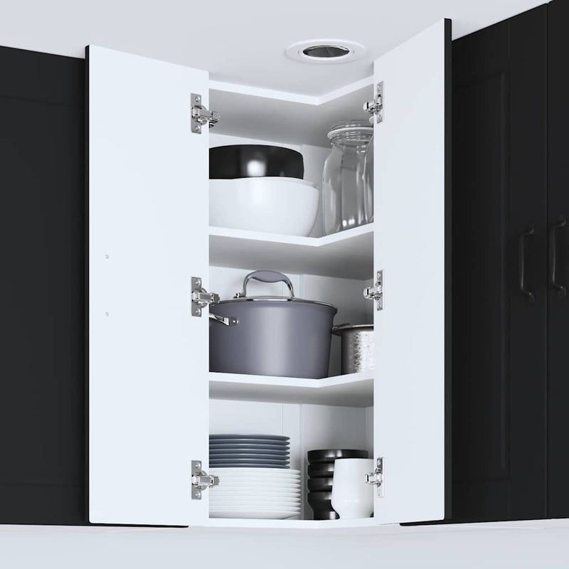 vidaXL Kitchen Cabinet with Door Black 57 x 57 x 80 cm Engineered Wood