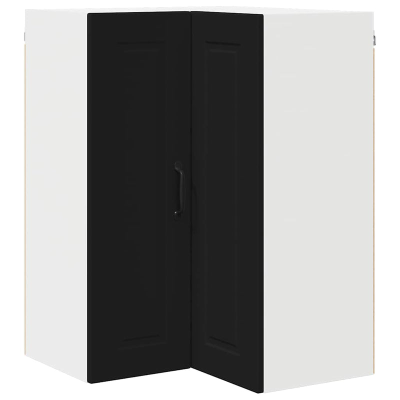 vidaXL Kitchen Cabinet with Door Black 57 x 57 x 80 cm Engineered Wood