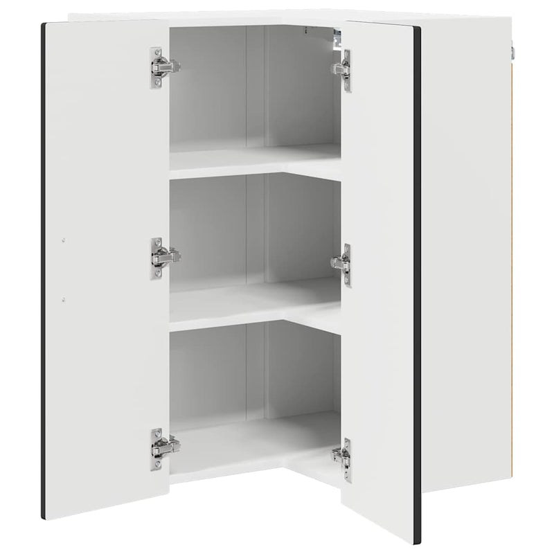 vidaXL Kitchen Cabinet with Door Black 57 x 57 x 80 cm Engineered Wood