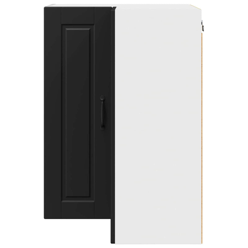 vidaXL Kitchen Cabinet with Door Black 57 x 57 x 80 cm Engineered Wood