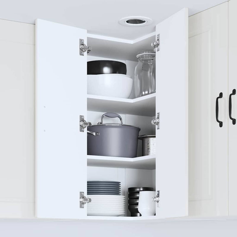 vidaXL Kitchen Cabinet with Shelf High Gloss White 57 x 57 x 80 cm