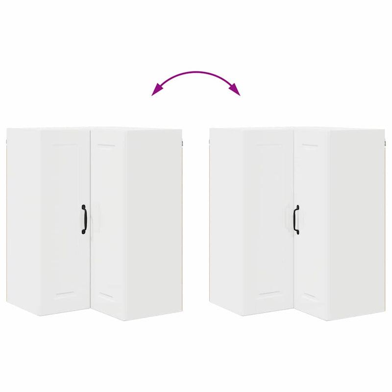 vidaXL Kitchen Cabinet with Shelf High Gloss White 57 x 57 x 80 cm