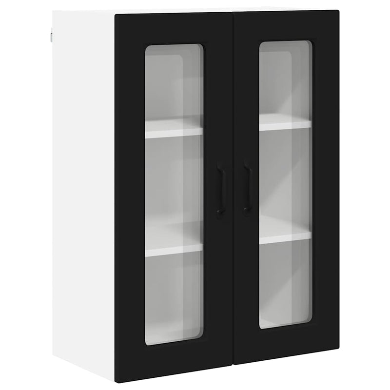 vidaXL Kitchen Cabinet with Door Black 60 x 31 x 80 cm Engineered Wood