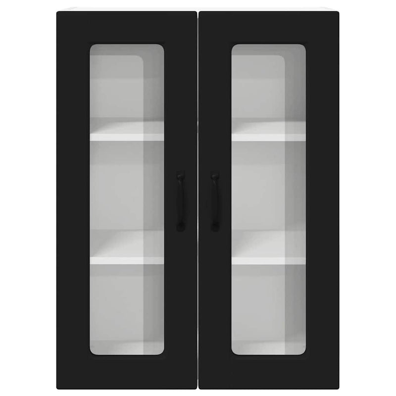 vidaXL Kitchen Cabinet with Door Black 60 x 31 x 80 cm Engineered Wood