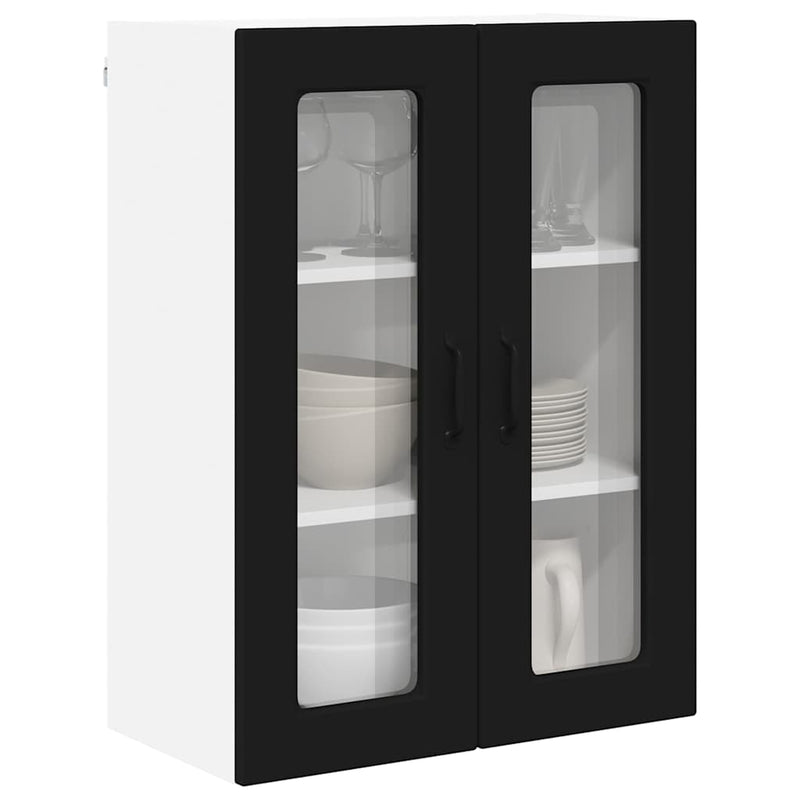 vidaXL Kitchen Cabinet with Door Black 60 x 31 x 80 cm Engineered Wood