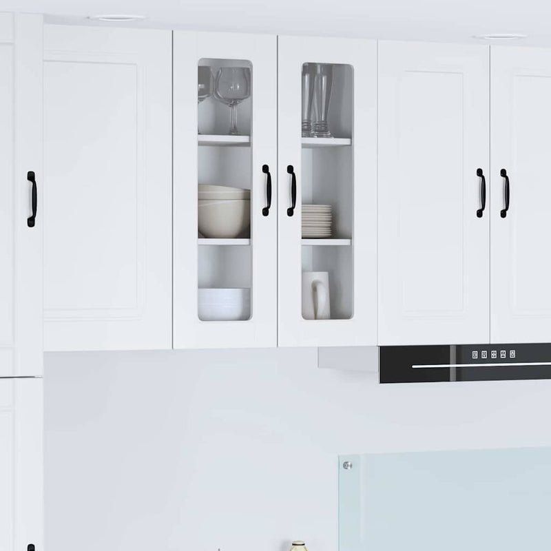 vidaXL Kitchen Cabinet with Shelf High Gloss White 60 x 31 x 80 cm
