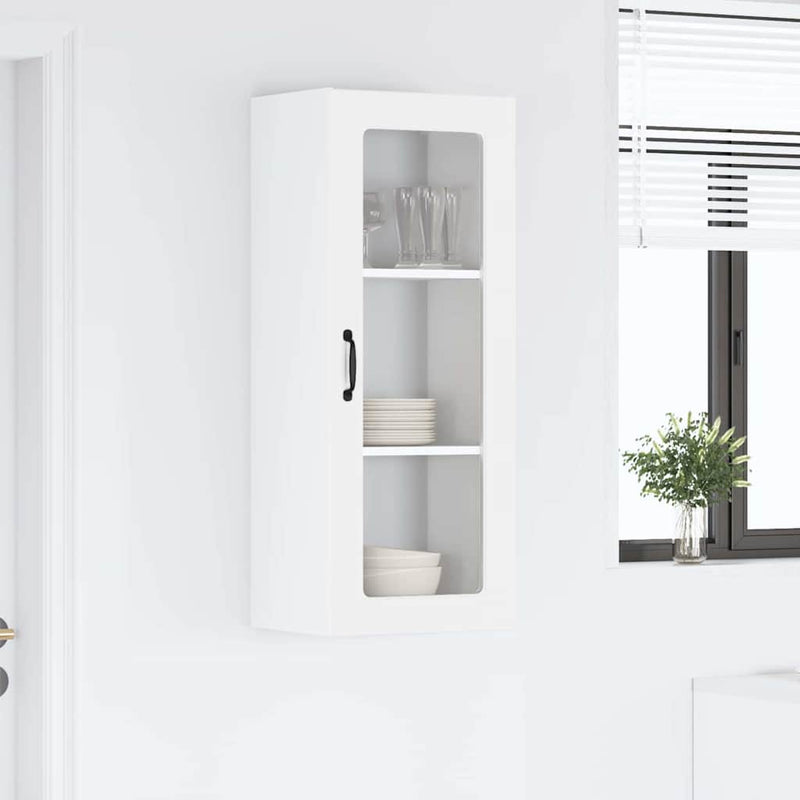 vidaXL Kitchen Cabinet with Shelf High Gloss White 40 x 31 x 100 cm