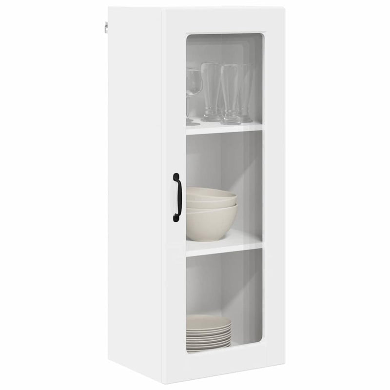 vidaXL Kitchen Cabinet with Shelf High Gloss White 40 x 31 x 100 cm