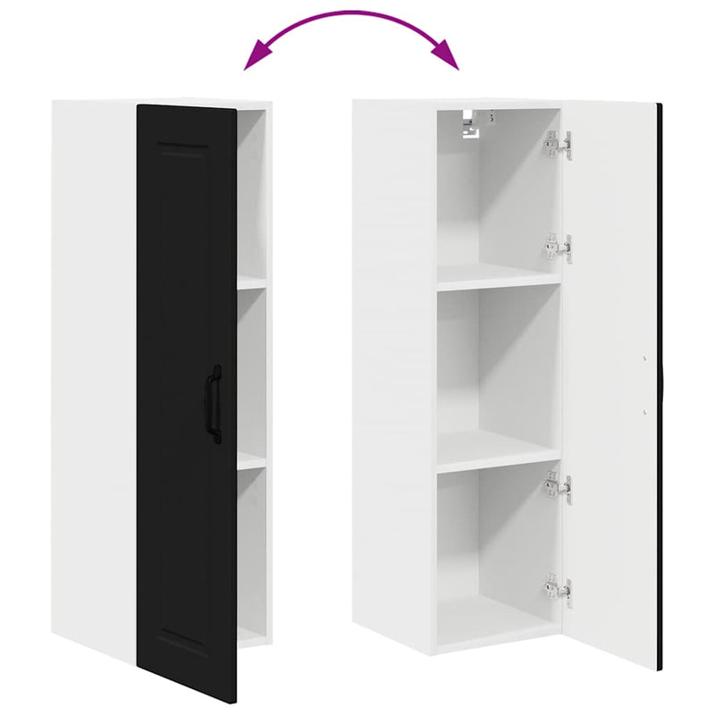 vidaXL Kitchen Cabinet Black 30 x 31 x 100 cm Engineered Wood