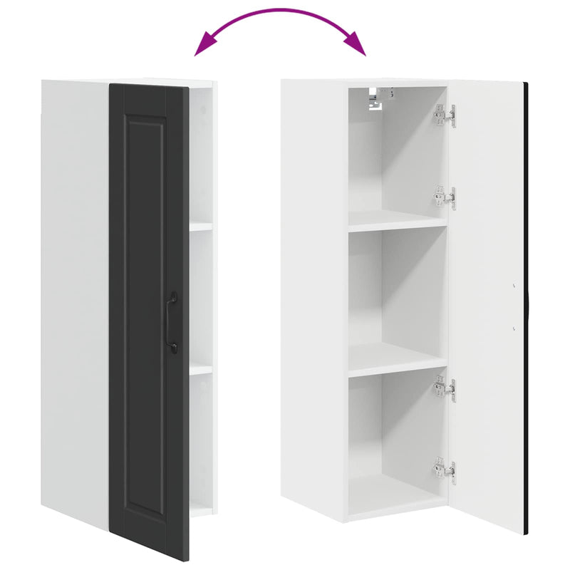 vidaXL Kitchen Cabinet Black 30 x 31 x 100 cm Engineered Wood