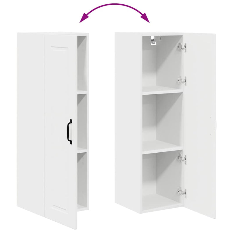 vidaXL Kitchen Cabinet with Shelf High Gloss White 30 x 31 x 100 cm