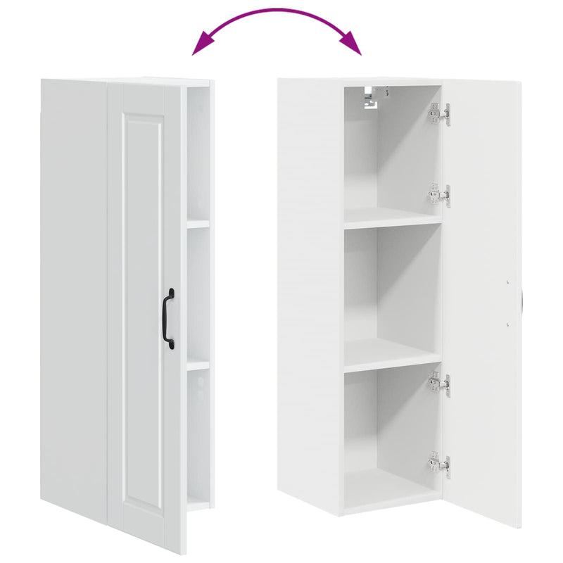 vidaXL Kitchen Cabinet with Shelf High Gloss White 30 x 31 x 100 cm