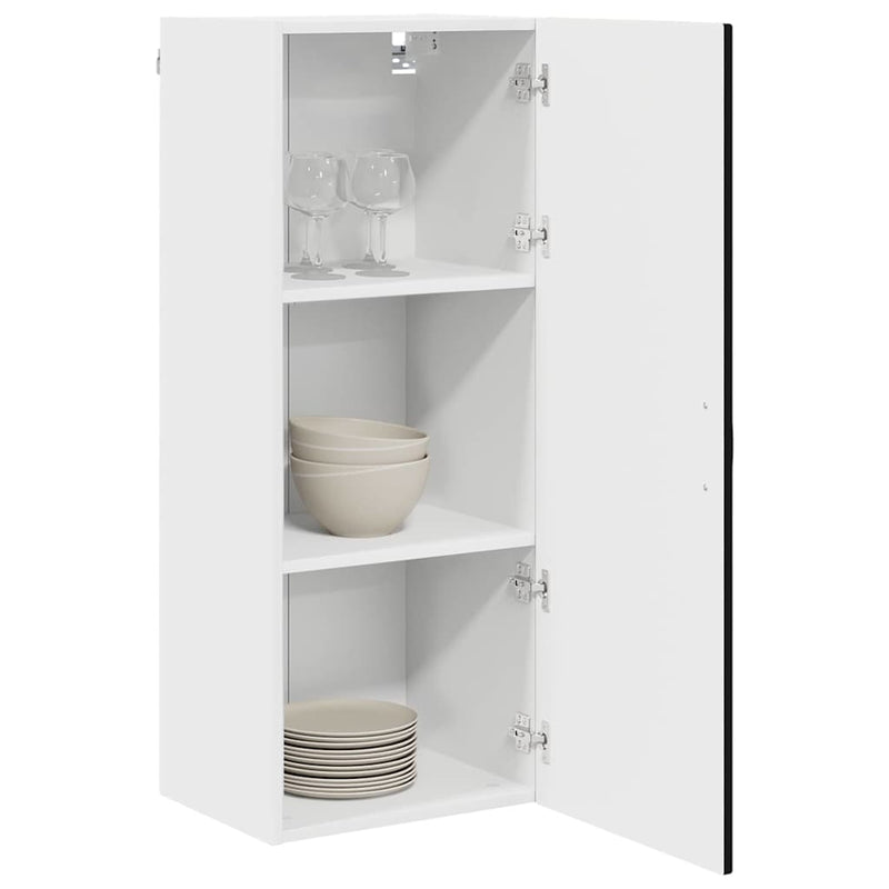 vidaXL Kitchen Wall Cabinet Black 40 x 31 x 100 cm Engineered Wood