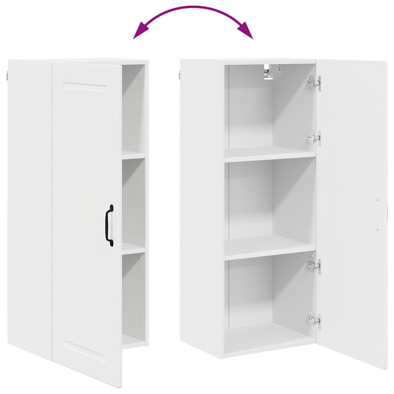 vidaXL Kitchen Cabinet with Shelf High Gloss White 40 x 31 x 100 cm