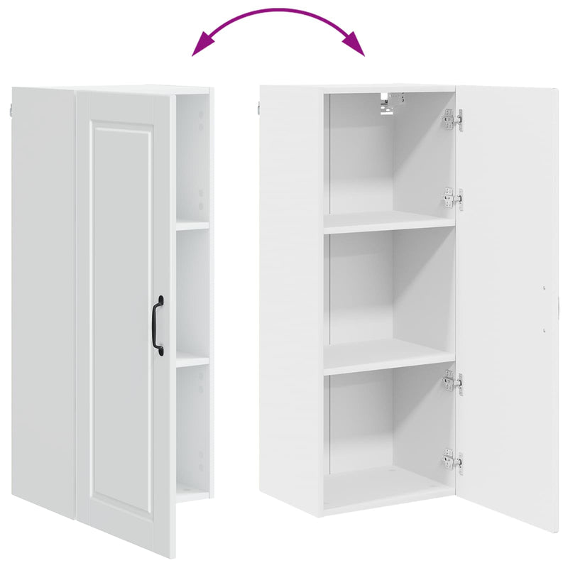 vidaXL Kitchen Cabinet with Shelf High Gloss White 40 x 31 x 100 cm