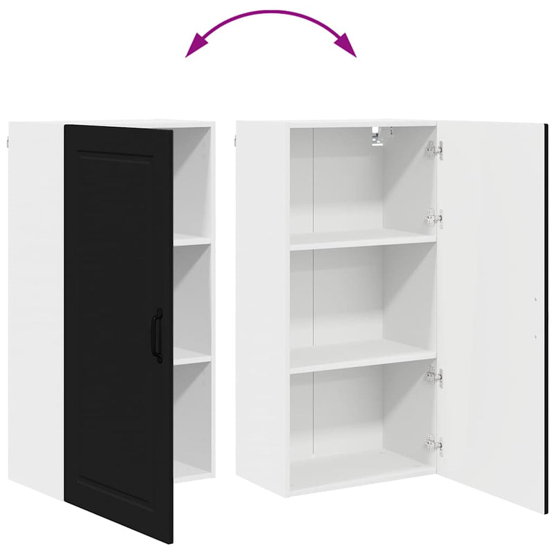 vidaXL Kitchen Cabinet Black 50 x 31 x 100 cm Engineered Wood