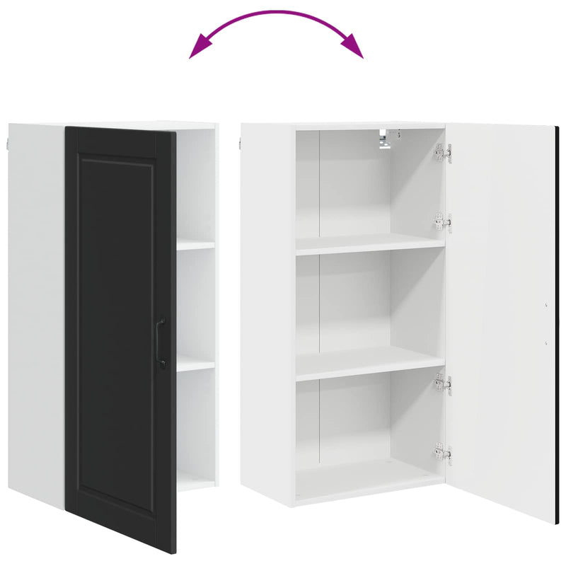 vidaXL Kitchen Cabinet Black 50 x 31 x 100 cm Engineered Wood