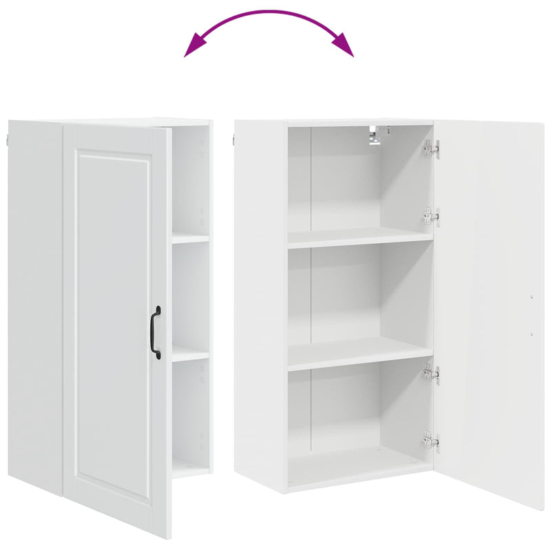 vidaXL Kitchen Cabinet with Shelf High Gloss White 50 x 31 x 100 cm