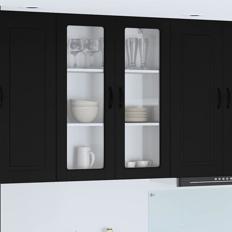 vidaXL Kitchen Cabinet Black 80 x 31 x 100 cm Engineered Wood