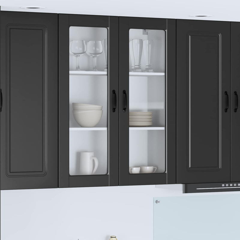 vidaXL Kitchen Cabinet Black 80 x 31 x 100 cm Engineered Wood
