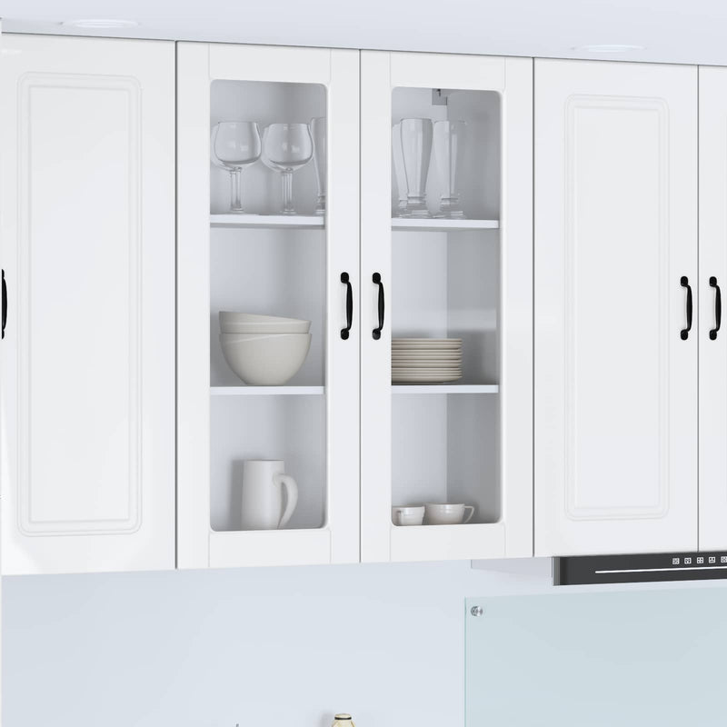 vidaXL Kitchen Cabinet with Shelf High Gloss White 80 x 31 x 100 cm