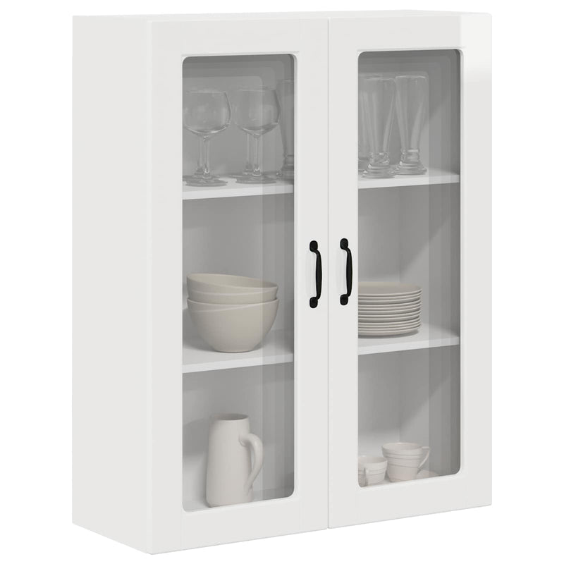 vidaXL Kitchen Cabinet with Shelf High Gloss White 80 x 31 x 100 cm