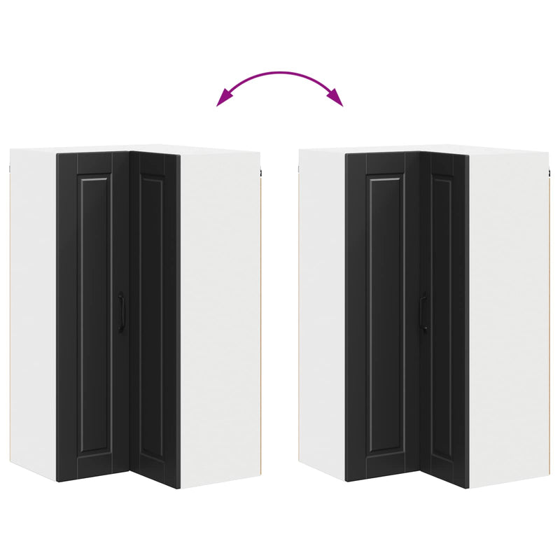 vidaXL Kitchen Cabinet Black 57 x 57 x 100 cm Engineered Wood
