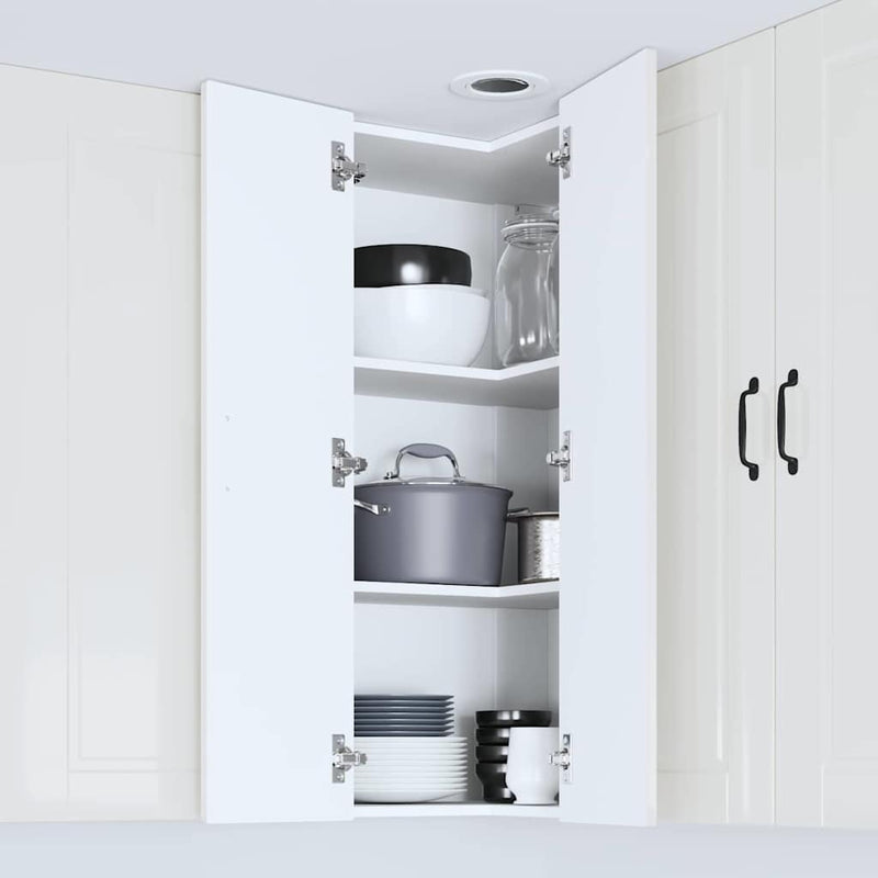 vidaXL Kitchen Cabinet with Shelf High Gloss White 57 x 57 x 100 cm