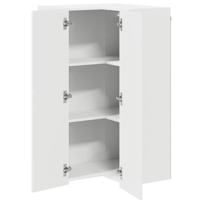 vidaXL Kitchen Cabinet with Shelf High Gloss White 57 x 57 x 100 cm