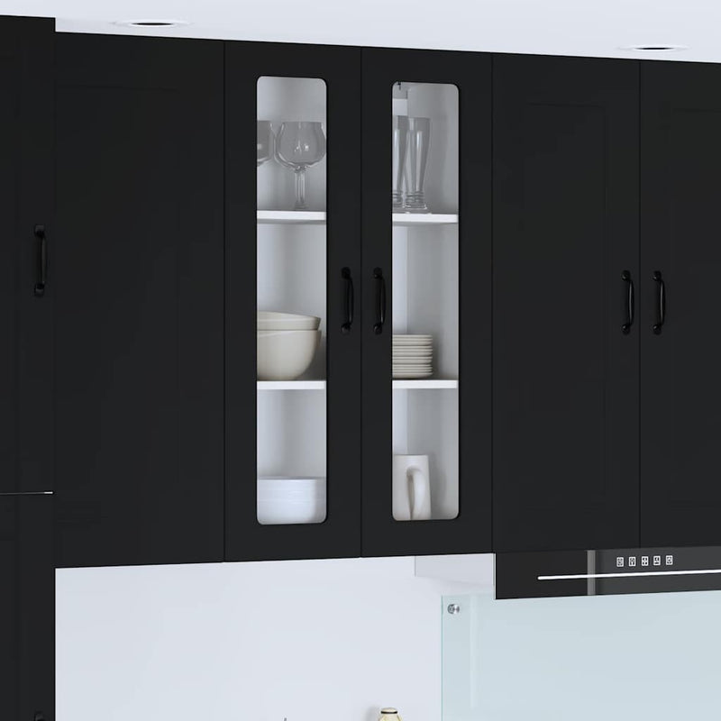 vidaXL Kitchen Cabinet Black 60 x 31 x 100 cm Engineered Wood